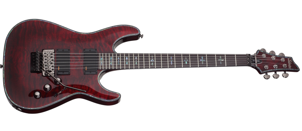 Schecter Hellraiser Series HR-C-1-FR-BCH Black  Cherry Guitar with Floyd Rose & EMG 81TW/89 SCH-1794