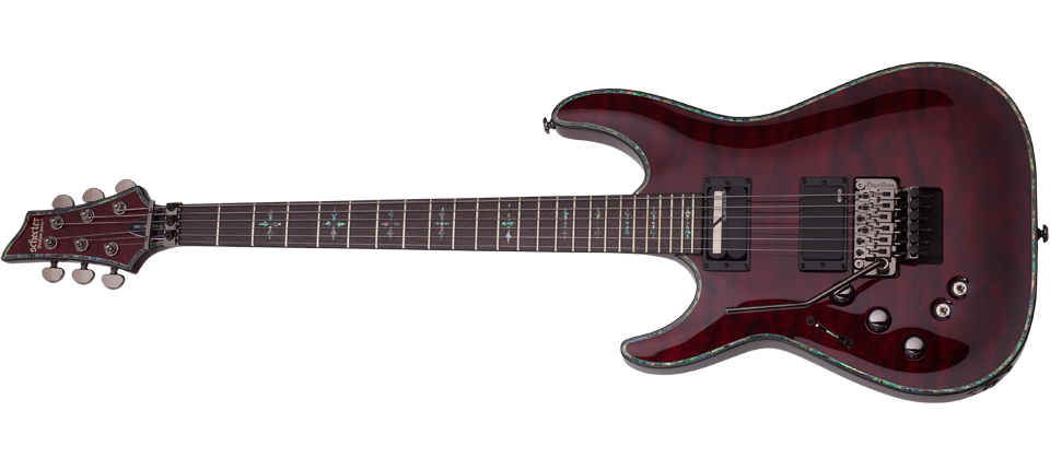 Schecter LEFT HANDED HR-C-1-FR-S-LH-BCH Black Cherry Guitar with FR and Sustainiac and EMG 81 1828-SHC
