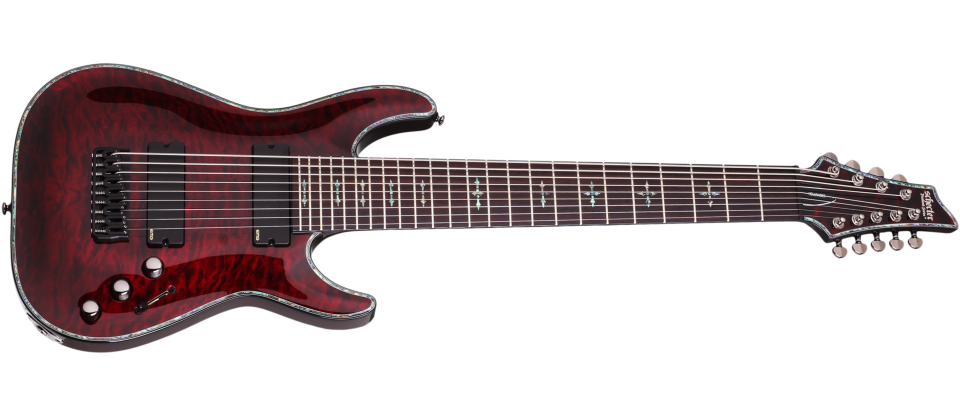 Schecter HR-C-9-BCH Hellraiser Black Cherry 9 String Guitar