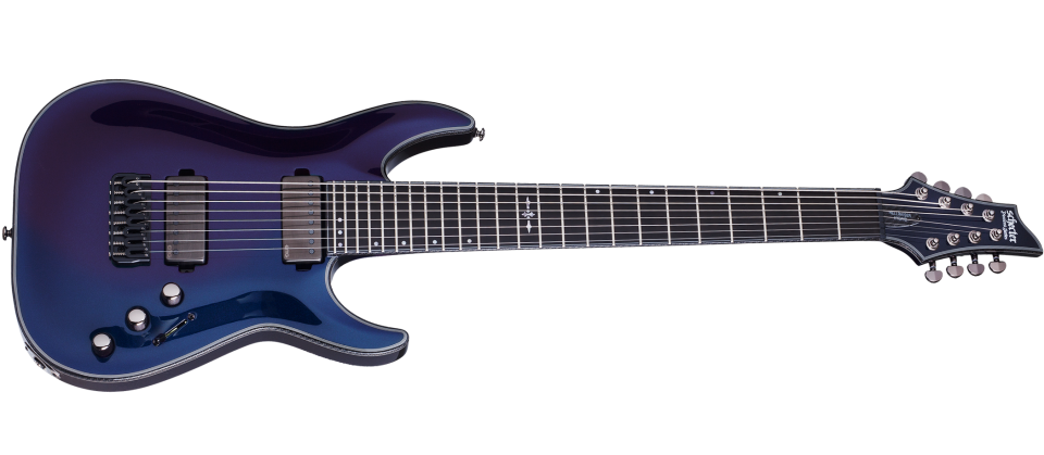 Schecter Hellraiser Hybrid HR-HYBRID-C-8-UV 8 String Electric Guitar Ultra Violet 1958-SHC