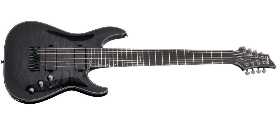 Schecter HELLRAISER HR-HYBRID-C-8-TBB Trans Black Burst 8 String Guitar with EMG 57 8H, 66 8H Pickups 1925-SHC