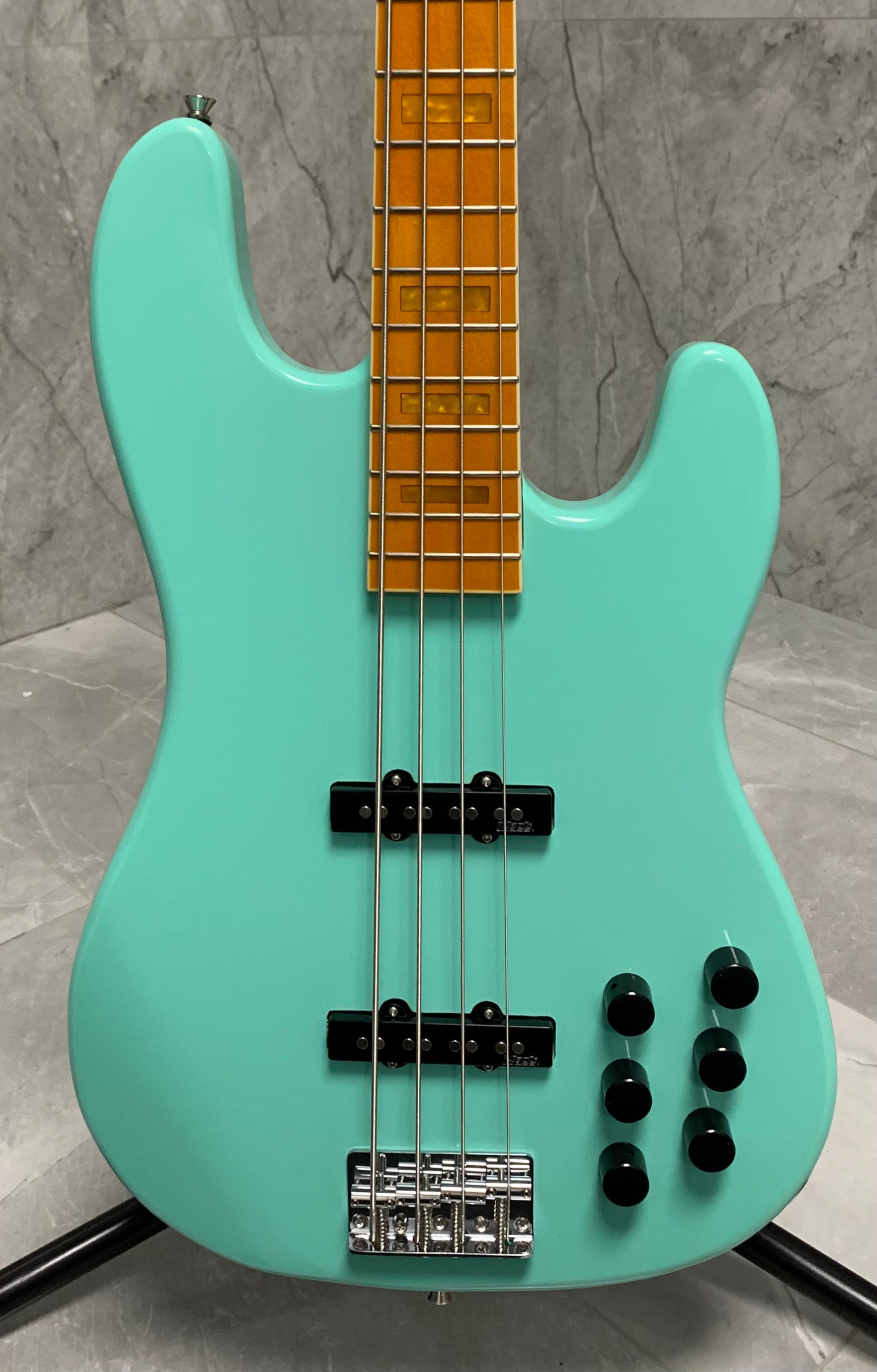 Markbass GV 4 Gloxy 4 String Electric Bass, Surf Green MB-GV-4-GLOXY-GR-CR-MP