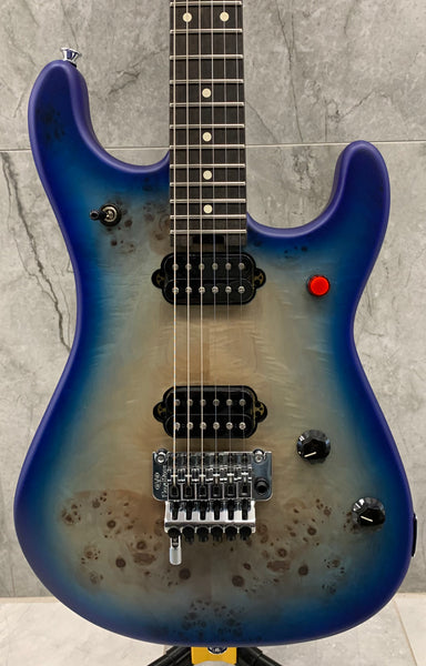 EVH 5150 Series Deluxe Poplar Burl Ebony Fingerboard, Aqua Burst 5108002558 