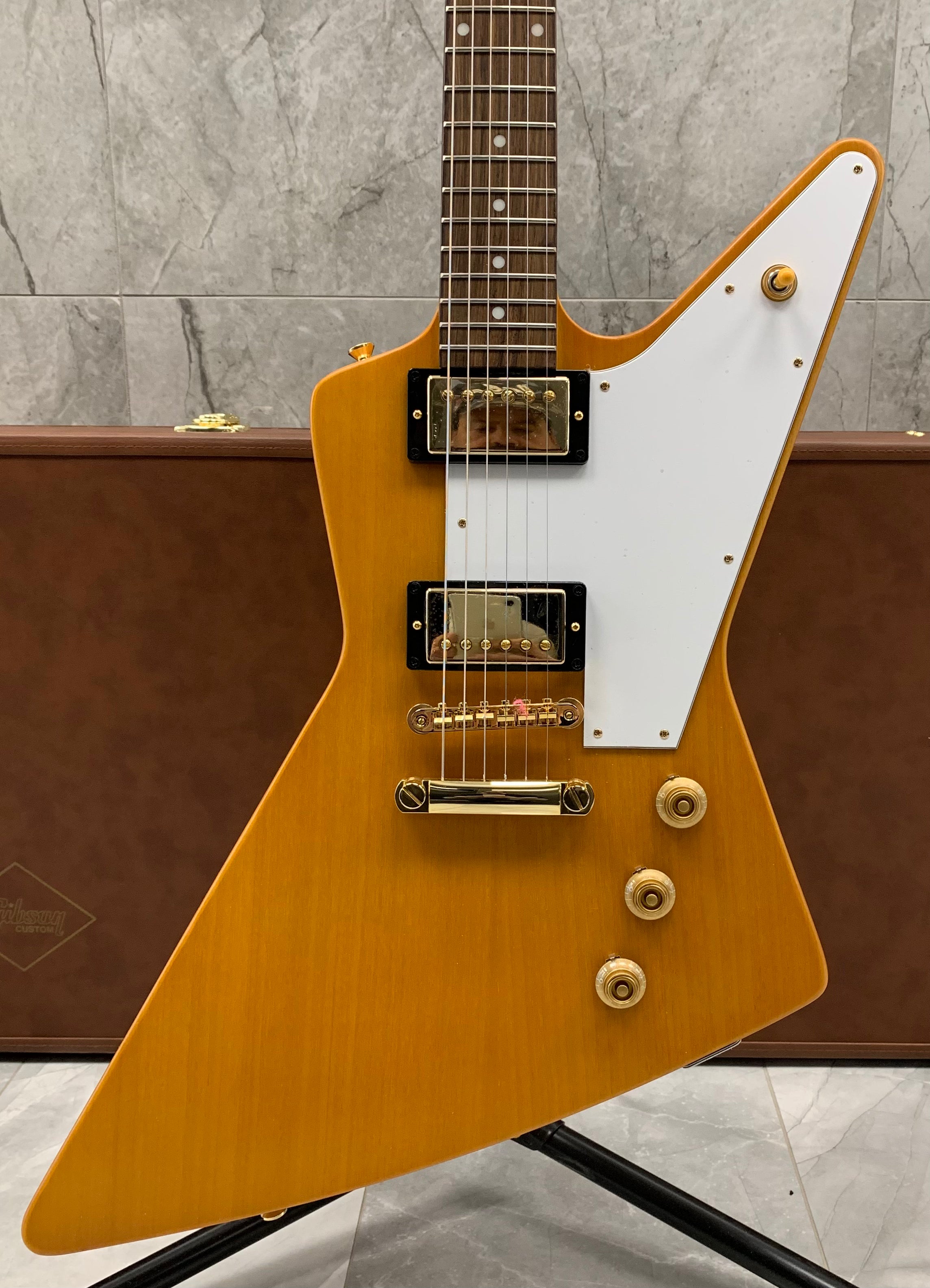 Epiphone Inspired by Gibson Custom Shop 1958 Korina Explorer IGCKEXWANAGH AGED SEMI GLOSS FINISH