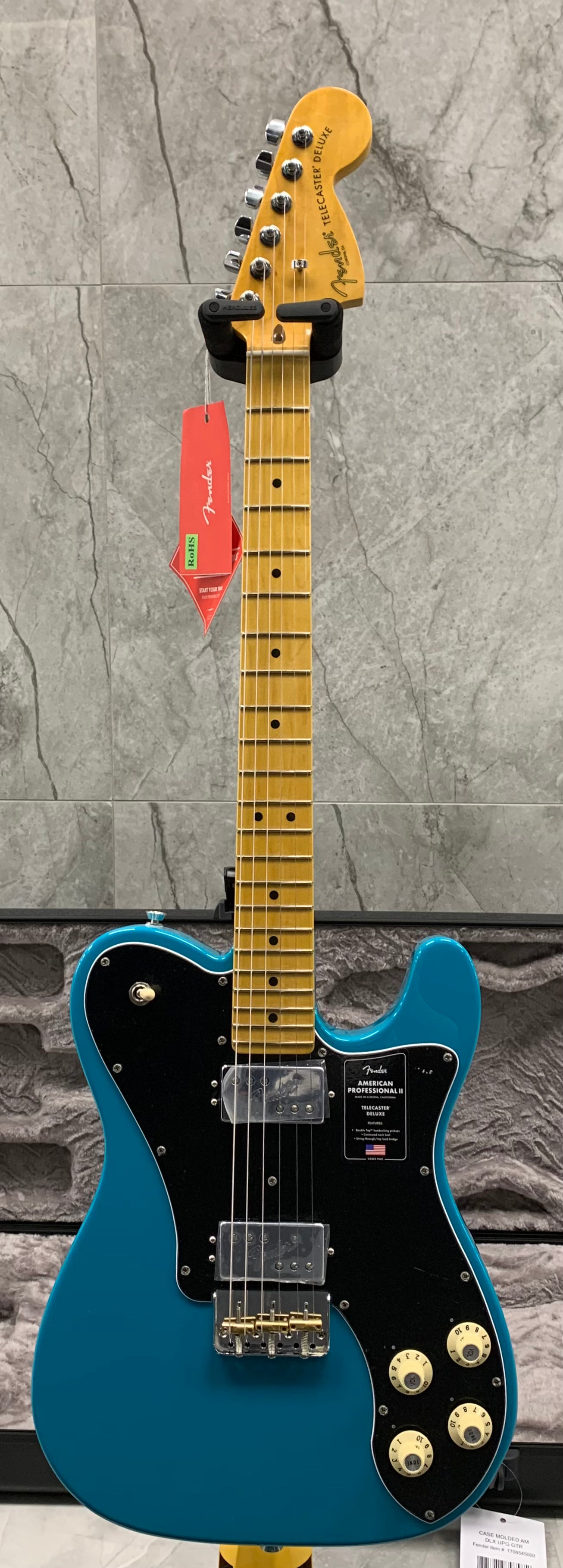 Fender American Professional II Telecaster Deluxe Maple Fingerboard Miami Blue F-0113962719 SERIAL NUMBER US22043942 - 8.0 LBS