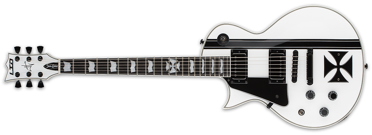 ESP LTD Iron Cross James Hetfield Left Handed Snow White Guitar