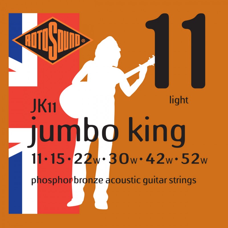 ROTO SOUND PHOSPHOR BRONZE ACOUSTIC GUITAR STRINGS JK11 11-52