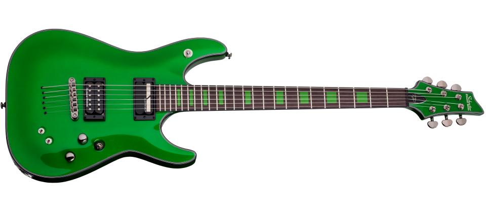 Schecter KENNY HICKEY C 1 EX SG Steele Green Guitar with Sustainiac & SD JB SH 4 SCH-221