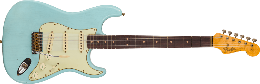 Fender Custom Shop 64 Stratocaster Journeyman Relic, Rosewood Fingerboard - Faded Aged Daphne Blue 9235001579