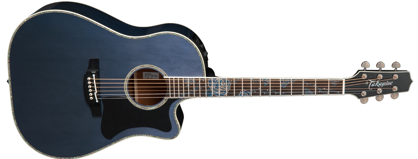 Takamine Limited Edition 2021 Rose Acoustic Electric Guitar - Only 1 Available LTD2021-BLUE-ROSE
