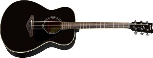 Yamaha FS820 Small Body Acoustic Guitar w/ Solid Spruce Top - Black Gloss
