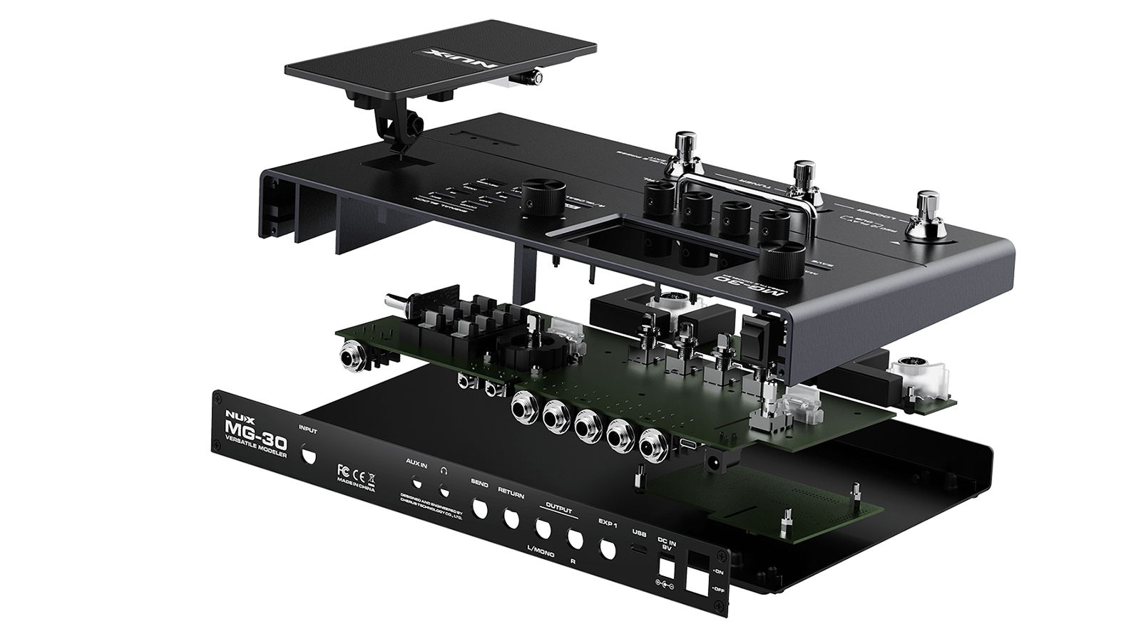 NUX Versatile Guitar Modeler MG-30 — L.A. Music NUX Versatile Guitar Modeler MG-30 — L.A. Music