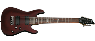 Schecter OMEN 8 WSN Walnut Satin 8 String Guitar with Schecter Diamond Plus 2074-SHC