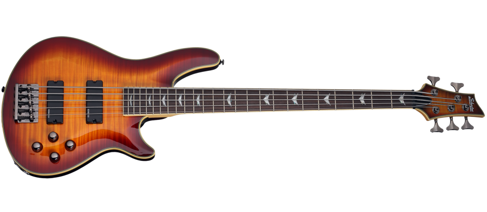 Schecter OMEN-EXTREME-5-VSB Vintage Sunburst 5 String Bass with Schecter Diamond Bass 2049-SHC