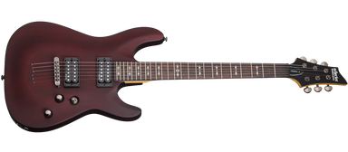 Schecter Omen Series OMEN-6-WSN Walnut Satin Guitar with Schecter Diamond Plus 2062-SHC