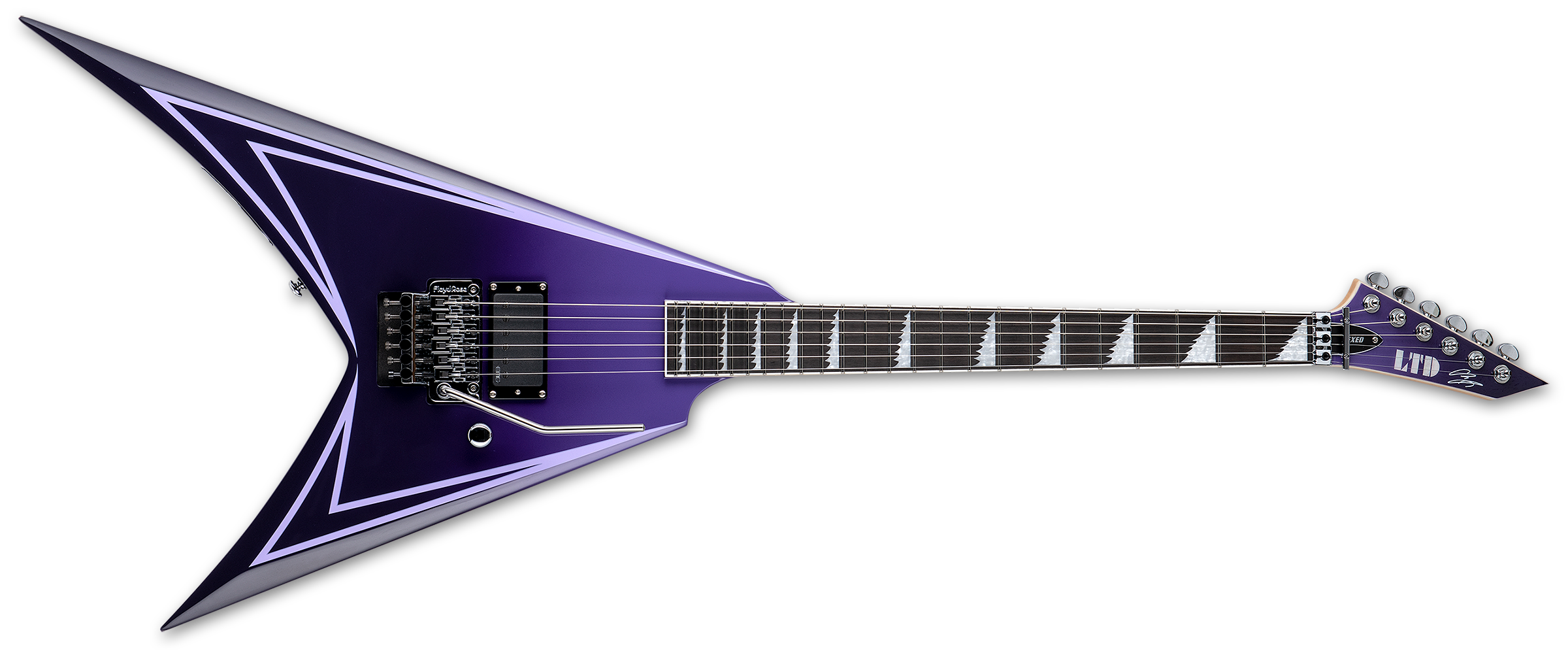 ESP LTD Alexi Hexed Purple Fade with Pinstripes Hexed Purple