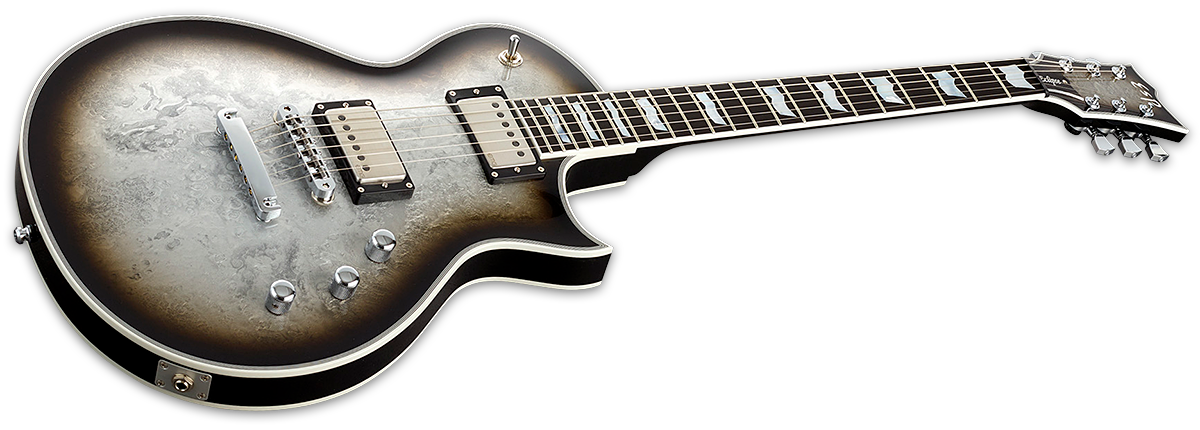 ESP ORIGINAL SERIES ECLIPSE CUSTOM SILVER LIQUID METAL BURST EECCTMSLMB SERIAL NUMBER E2440252 - 8 LBS 12 OZ