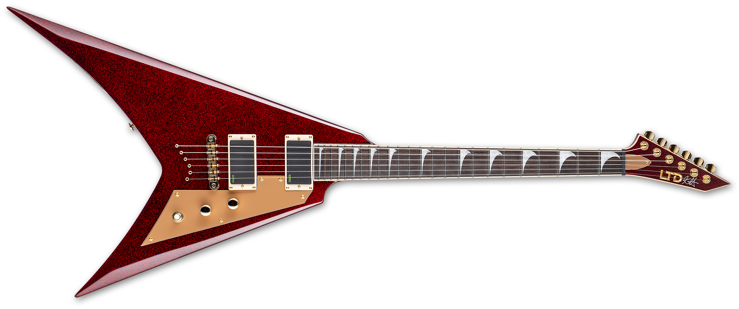 ESP LTD KH-V Kirk Hammett Signature Electric Guitar - Red Sparkle