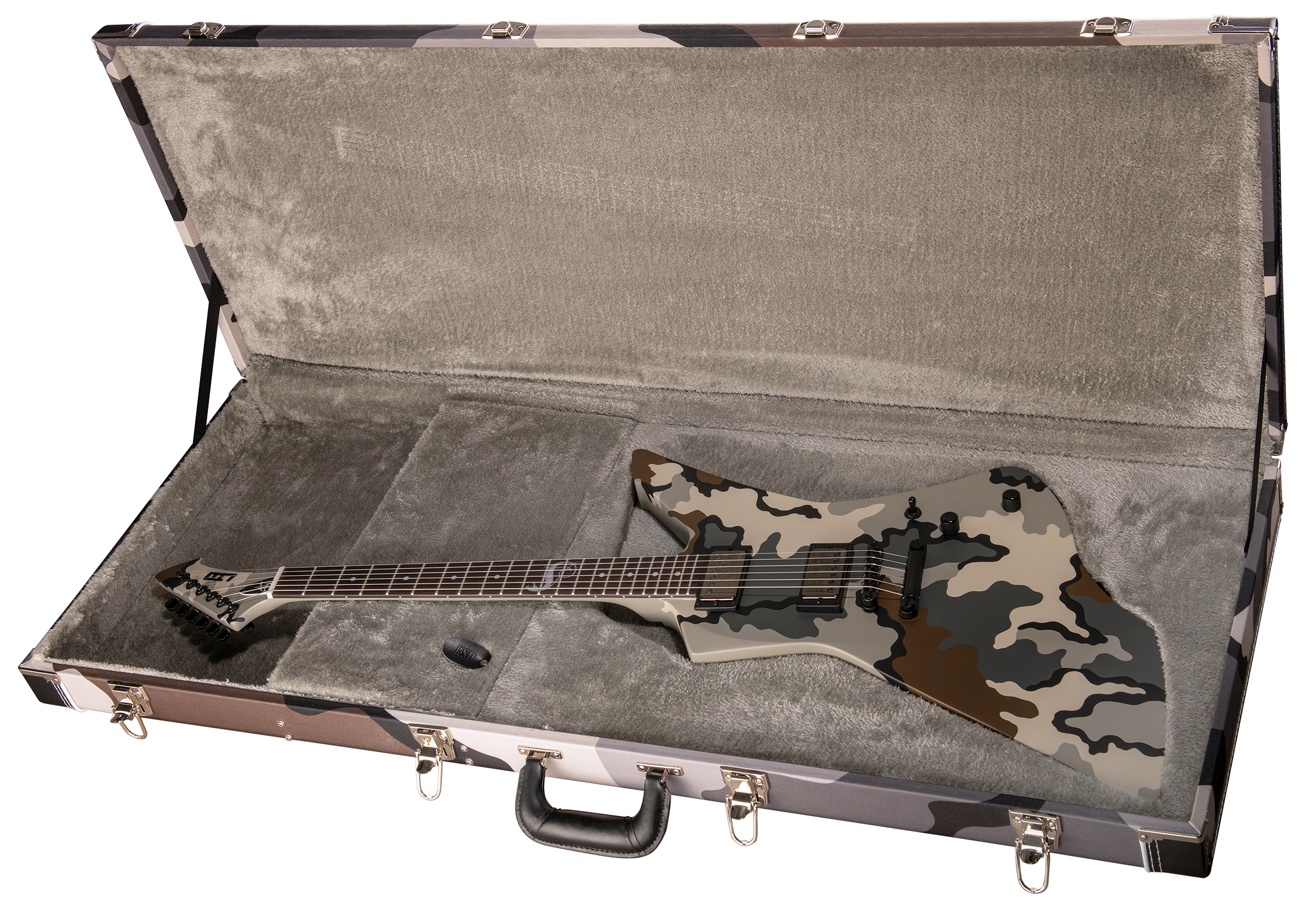 ESP LTD JAMES HETFIELD SNAKEBYTE CAMO - KUIU CAMO SATIN LSNAKEBYTECAMO