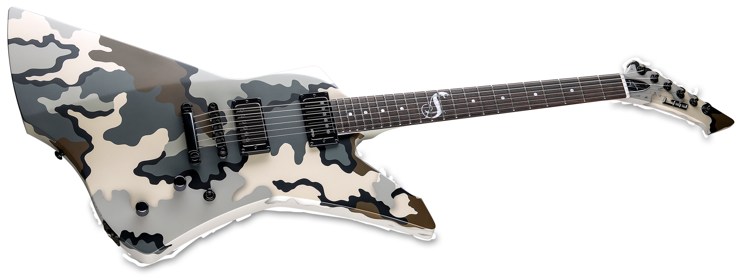 ESP LTD JAMES HETFIELD SNAKEBYTE CAMO - KUIU CAMO SATIN LSNAKEBYTECAMO