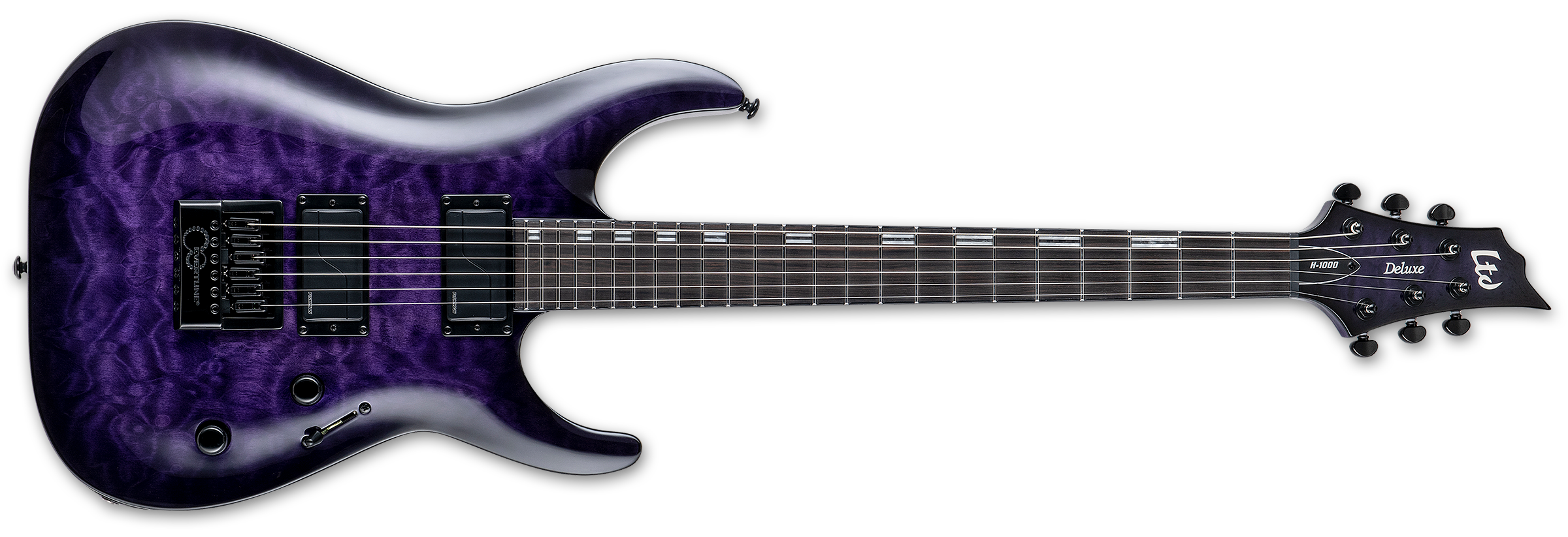 ESP LTD H-1000 EVERTUNE SEE THRU PURPLE SUNBURST