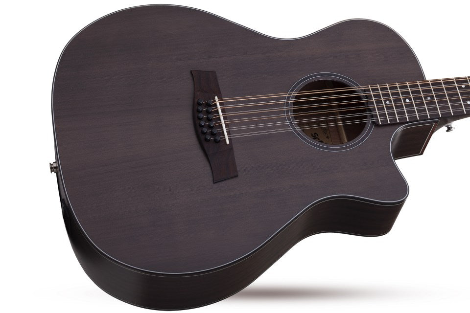 Schecter ORLEANS-STUDIO-12AC-SSTBLK Orleans Studio Acoustic Electric 12 String Satin See Through Black 3714-SHC