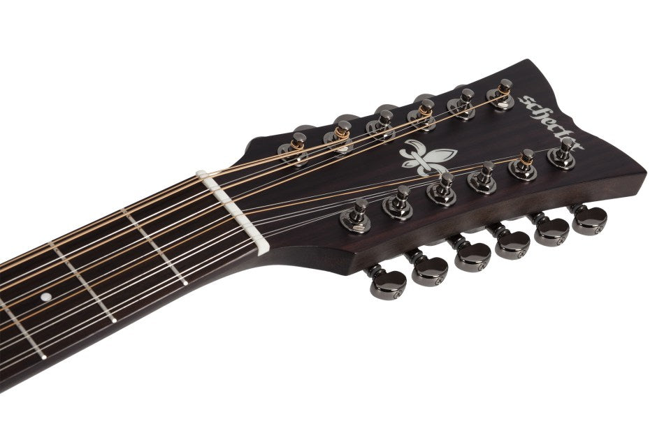 Schecter ORLEANS-STUDIO-12AC-SSTBLK Orleans Studio Acoustic Electric 12 String Satin See Through Black 3714-SHC