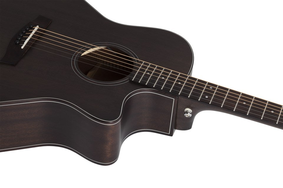 Schecter ORLEANS-STUDIO-AC-SSTBLK Orleans Studio Acoustic Electric  Satin See Thru Black 3713-SHC