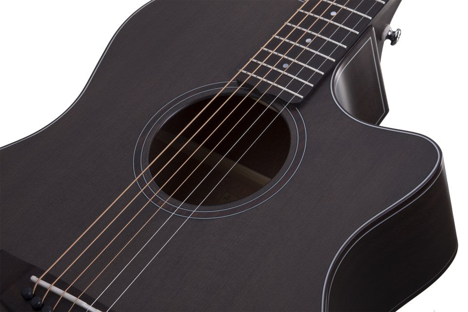 Schecter ORLEANS-STUDIO-AC-SSTBLK Orleans Studio Acoustic Electric  Satin See Thru Black 3713-SHC