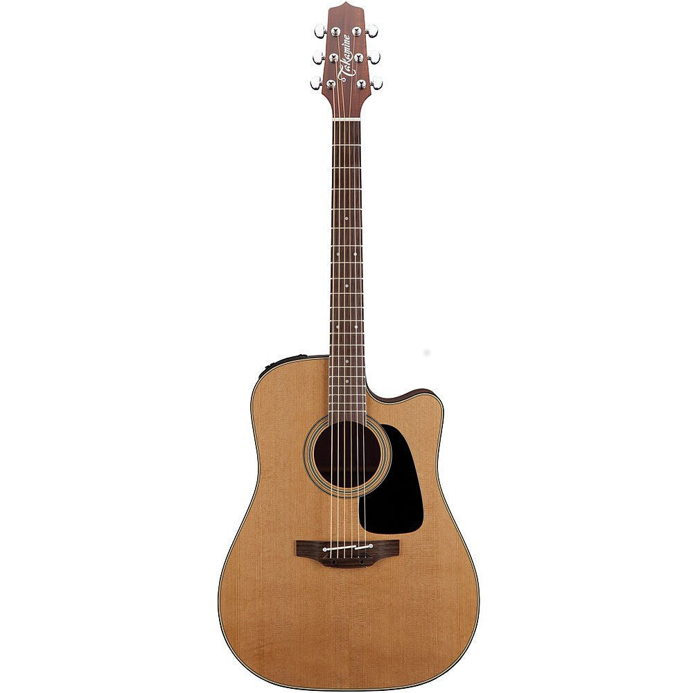 Takamine Pro Series 1 Dreadnought Body Acoustic Electric Guitar with Case, Natural
