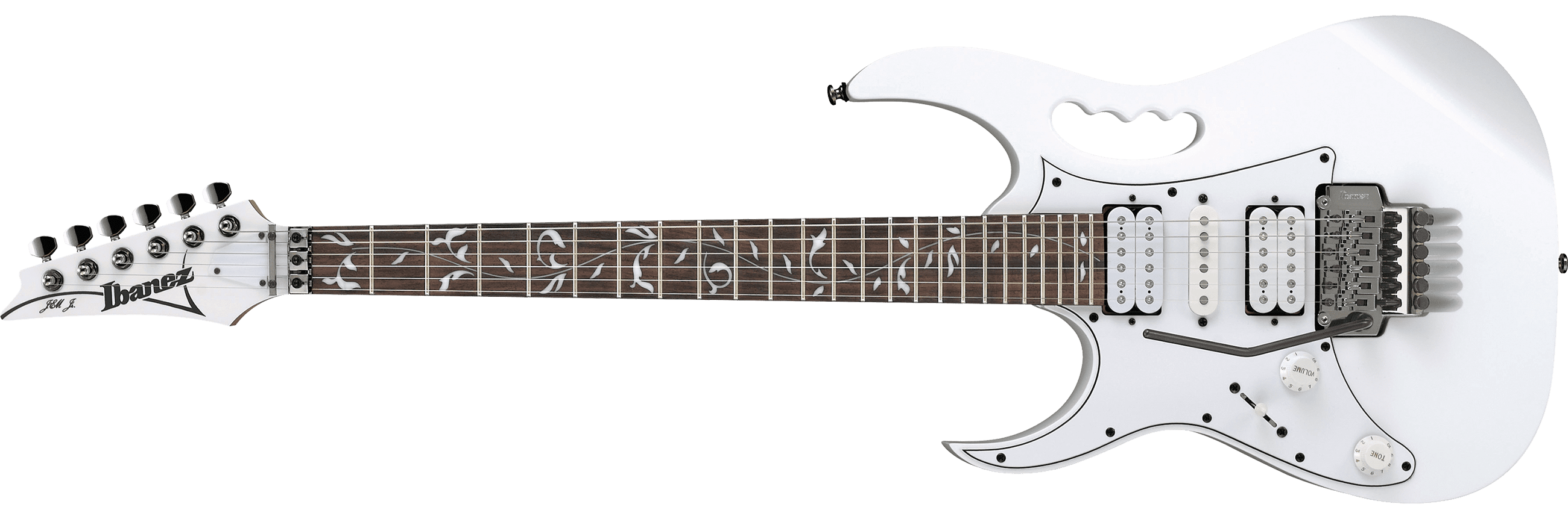 Ibanez JEMJRLWH Steve Vai LEFT HANDED Signature Series Jemjr 6 String LH Electric Guitar White