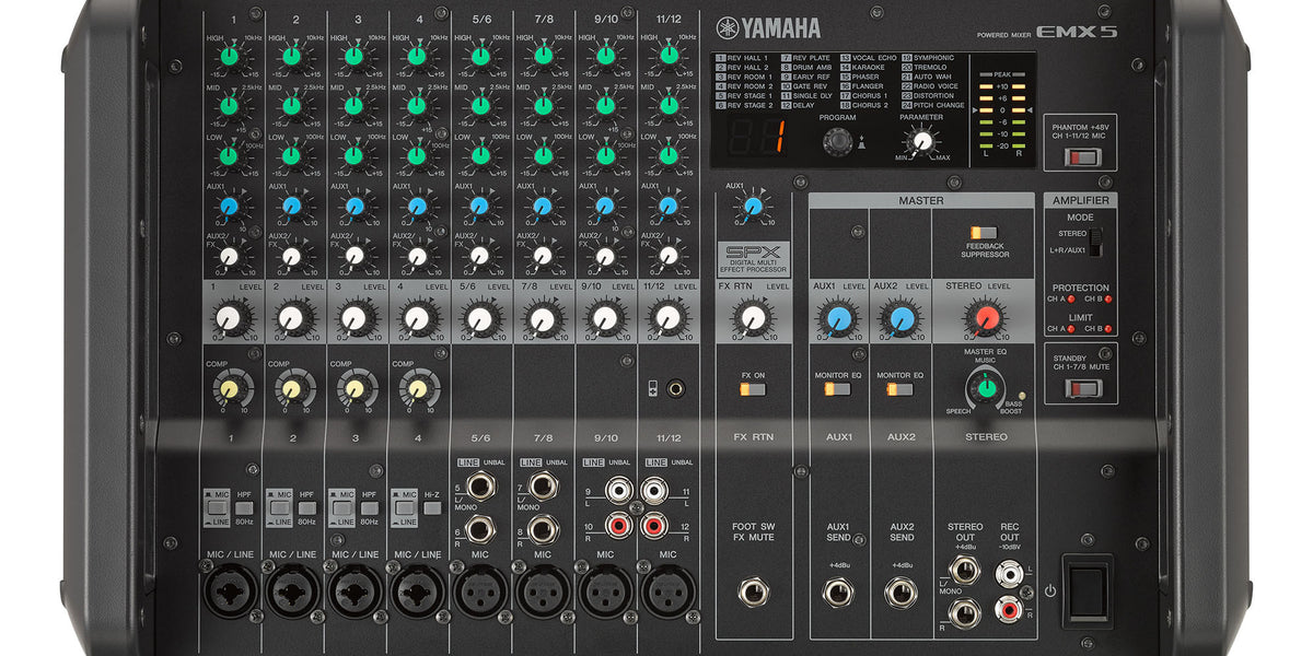 Yamaha EMX5 HIgh Efficency Portable Powered Mixer