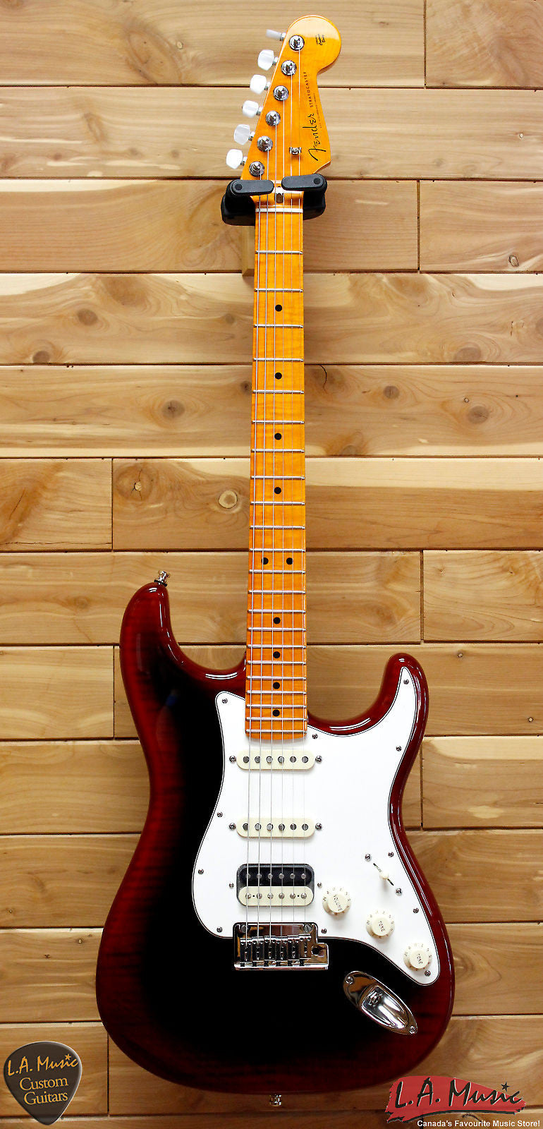 Fender Custom Shop American Custom Stratocaster HSS Maple Neck Red Burst Black 9231006874 - L.A. Music - Canada's Favourite Music Store!