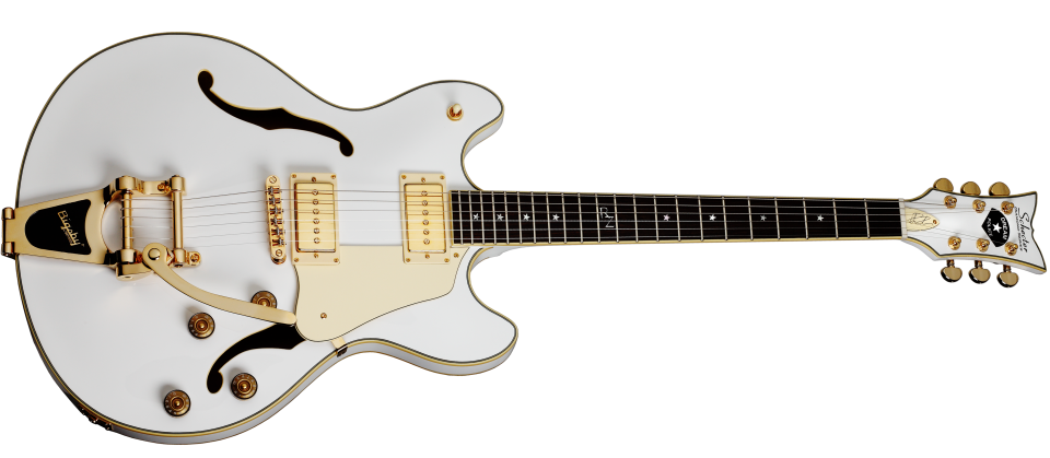 Schecter ROBIN ZANDER CORSAIR WHT White Guitar with SD Phat Cat SPH 90 1 Set 2242-SHC