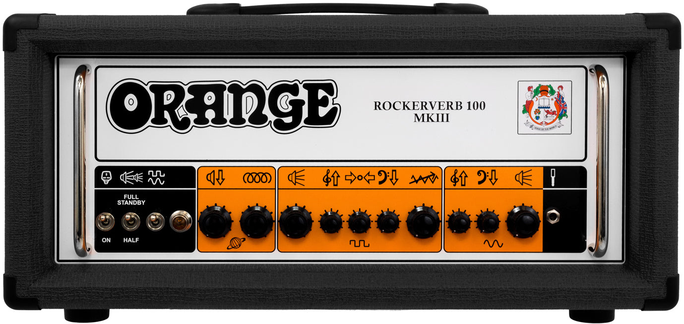 Orange RK100H-BKMKIII Rockerverb MKII 100 Watt EL34 Twin Channel Guitar Head Black