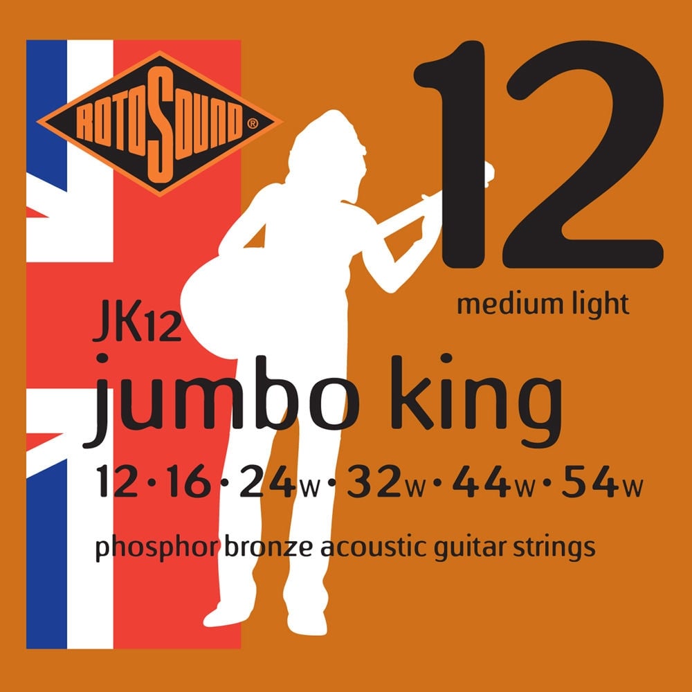 ROTO SOUND PHOSPHOR BRONZE ACOUSTIC GUITAR STRINGS JK12 12-54