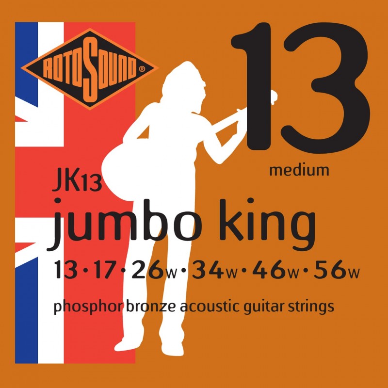 ROTO SOUND PHOSPHOR BRONZE ACOUSTIC GUITAR STRINGS JK13 13-56