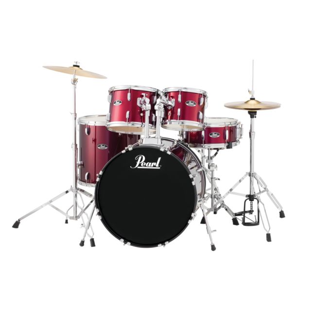 Pearl RS525SCC91 22x16 10x08 12x09 16x16 14X5.5 5 Piece SET With Hardware and Cymbals RED WINE