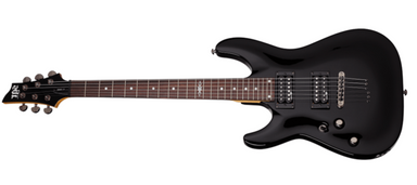 Schecter SGR Series C-1-SGR-LH-BLK LH Gloss Black Guitar with SGR Pickups and Gigbag 3805-SHC