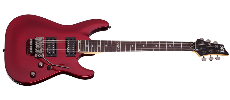 Schecter C-1-FR-SGR-RED Metallic Red Guitar with FR and SGR Pickups and Gigbag 3837-SHC