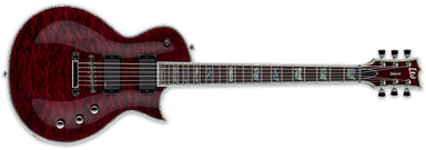 ESP LTD LEC1000STBC EC-1000 Quilt Maple EMG See Thru Black Cherry Electric Guitar