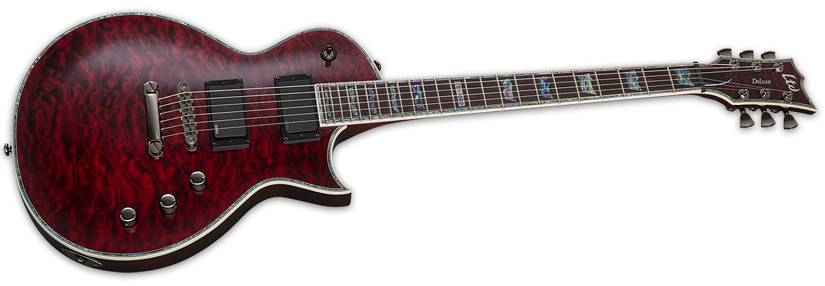 ESP LTD LEC1000STBC EC-1000 EC1000 Quilt Maple EMG See Thru Black Cherry