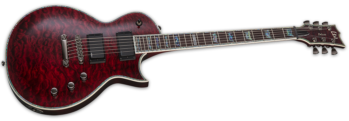 ESP LTD LEC1000STBC EC-1000 Quilt Maple EMG See Thru Black Cherry Electric Guitar