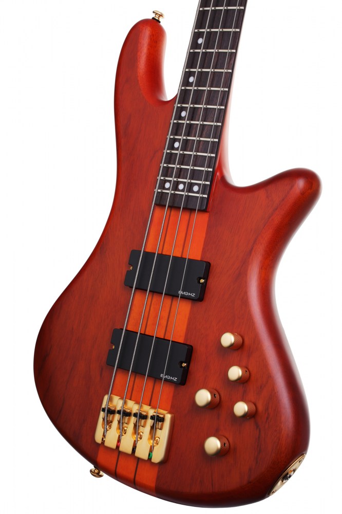 Schecter STILETTO-STU-4-LH-HSN Left Handed Honey Satin 4 String Bass with EMG HZ Pickups 2760-SHC