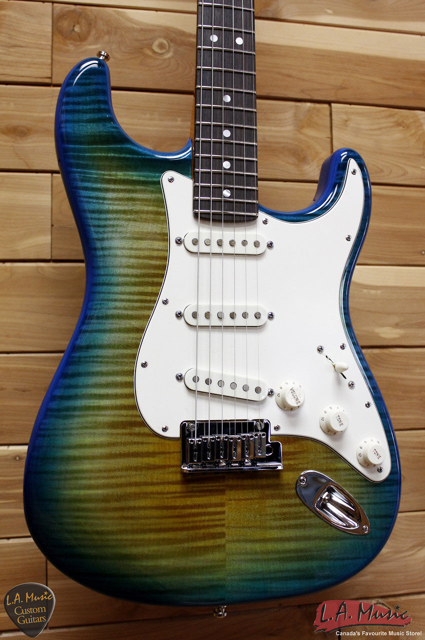 Fender Custom Shop AMER CUST STRAT FMT RW - GRN/YLW FADE 9231006867 - L.A. Music - Canada's Favourite Music Store!