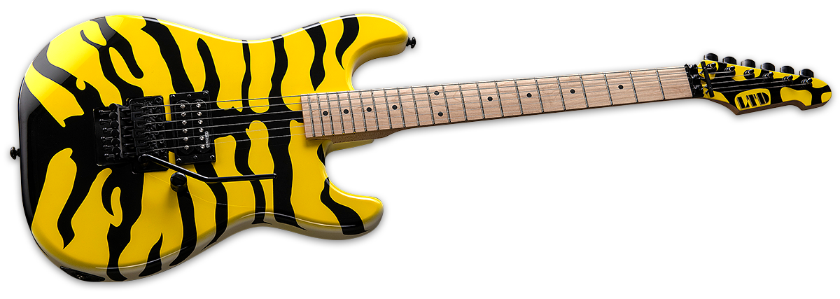 ESP LTD GEORGE LYNCH GL-200MT YELLOW W/ TIGER GRAPHIC LGL200MT