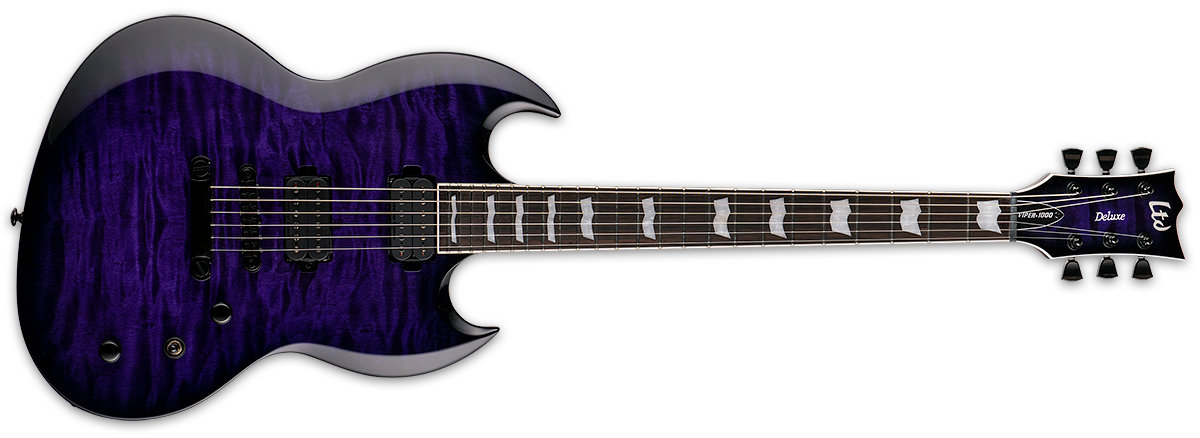 ESP LTD VIPER-1000 IN SEE THRU PURPLE SUNBURST