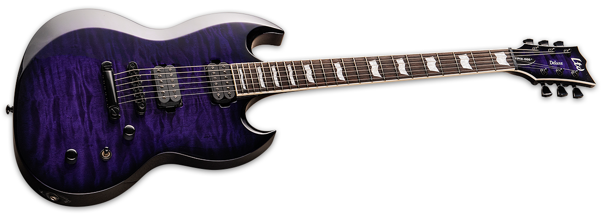 ESP LTD VIPER-1000 IN SEE THRU PURPLE SUNBURST