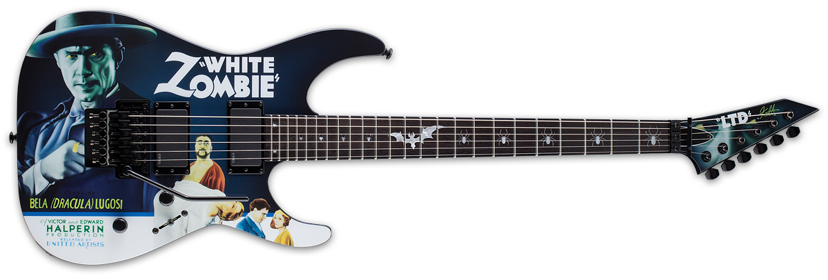 ESP LTD Graphic Series LKHWZ KH-WZ Kirk Hammett White Zombie Electric Guitar